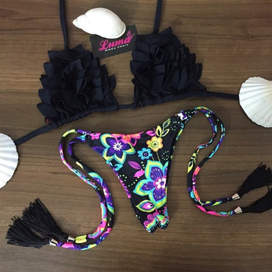 Ruffles and Tassels Brazilian Bikini